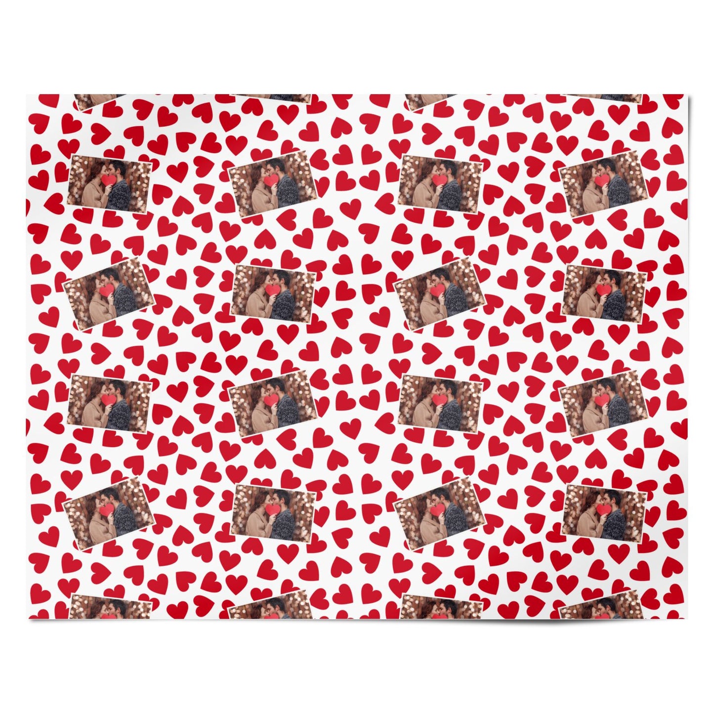 Valentines Day Heart Photo Personalised Personalised Wrapping Paper Alternative