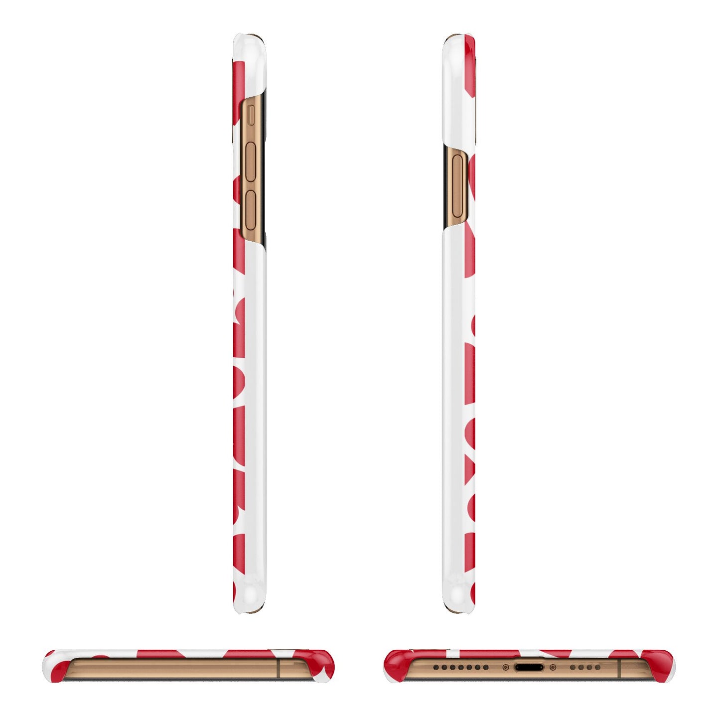 Valentines Day Heart Photo Personalised iPhone 11 Pro Max 3D Snap Case Angle Images