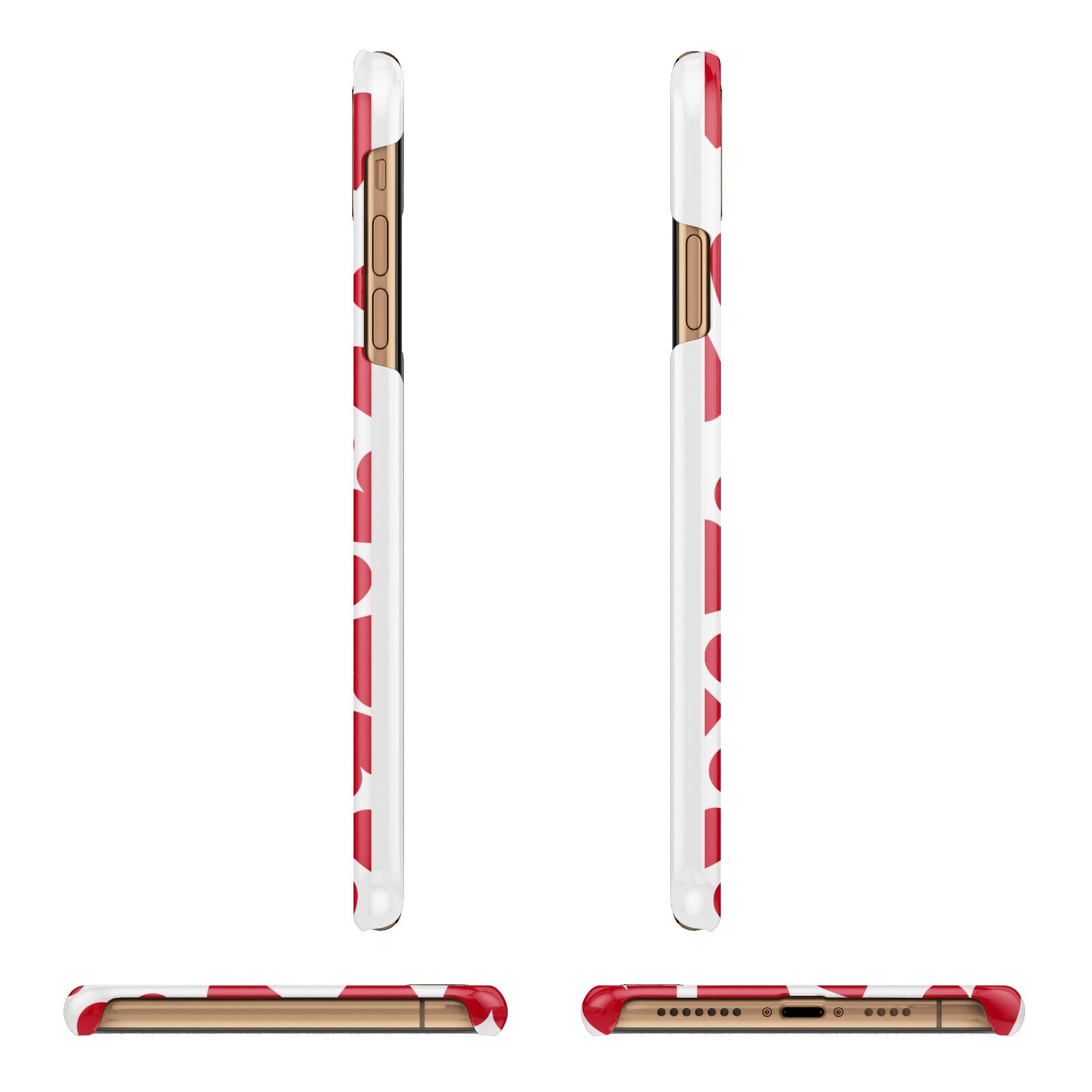 Valentines Day Heart Photo Personalised iPhone 11 Pro Max 3D Snap Case Angle Images