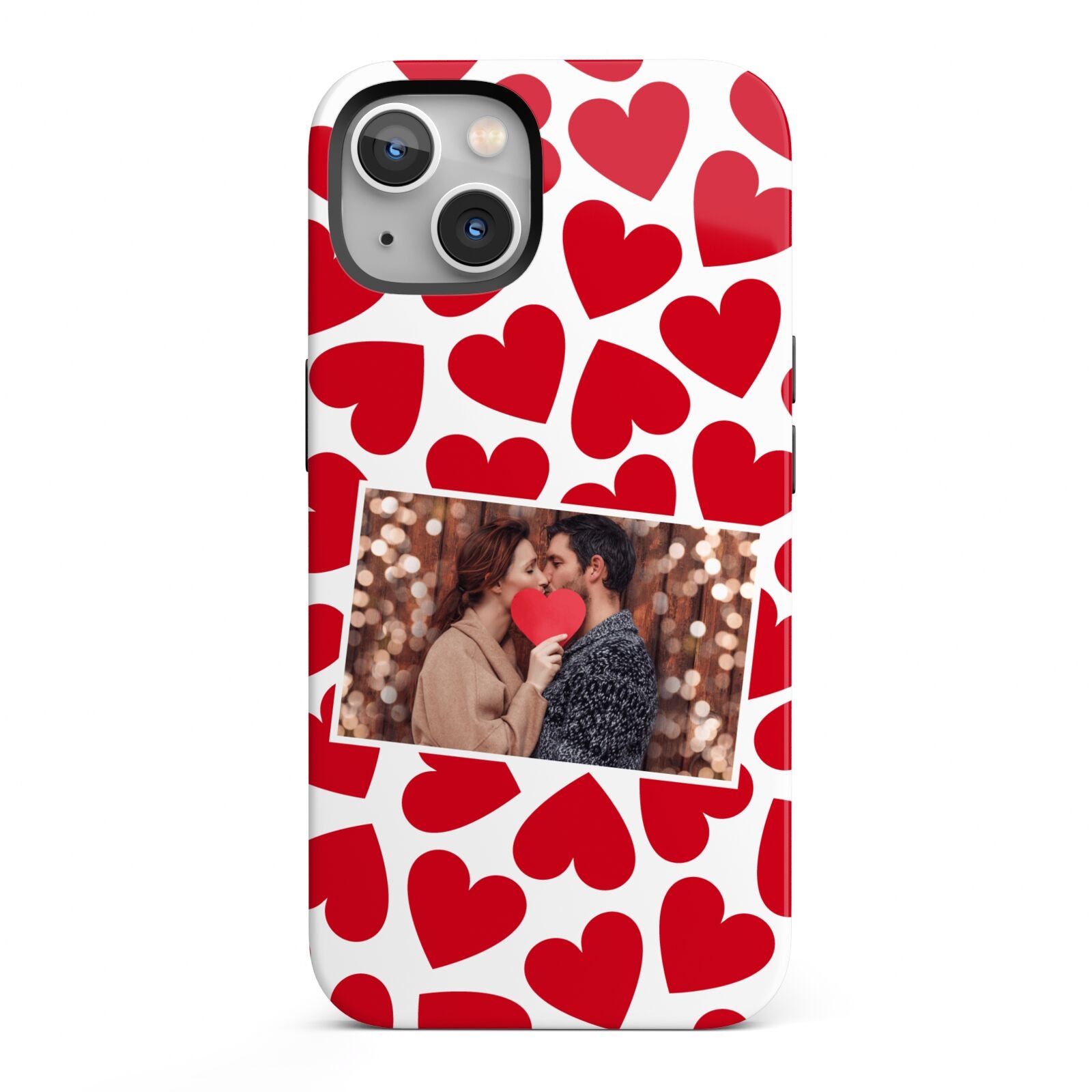 Valentines Day Heart Photo Personalised iPhone 13 Full Wrap 3D Tough Case