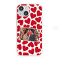 Valentines Day Heart Photo Personalised iPhone 13 Mini Clear Bumper Case