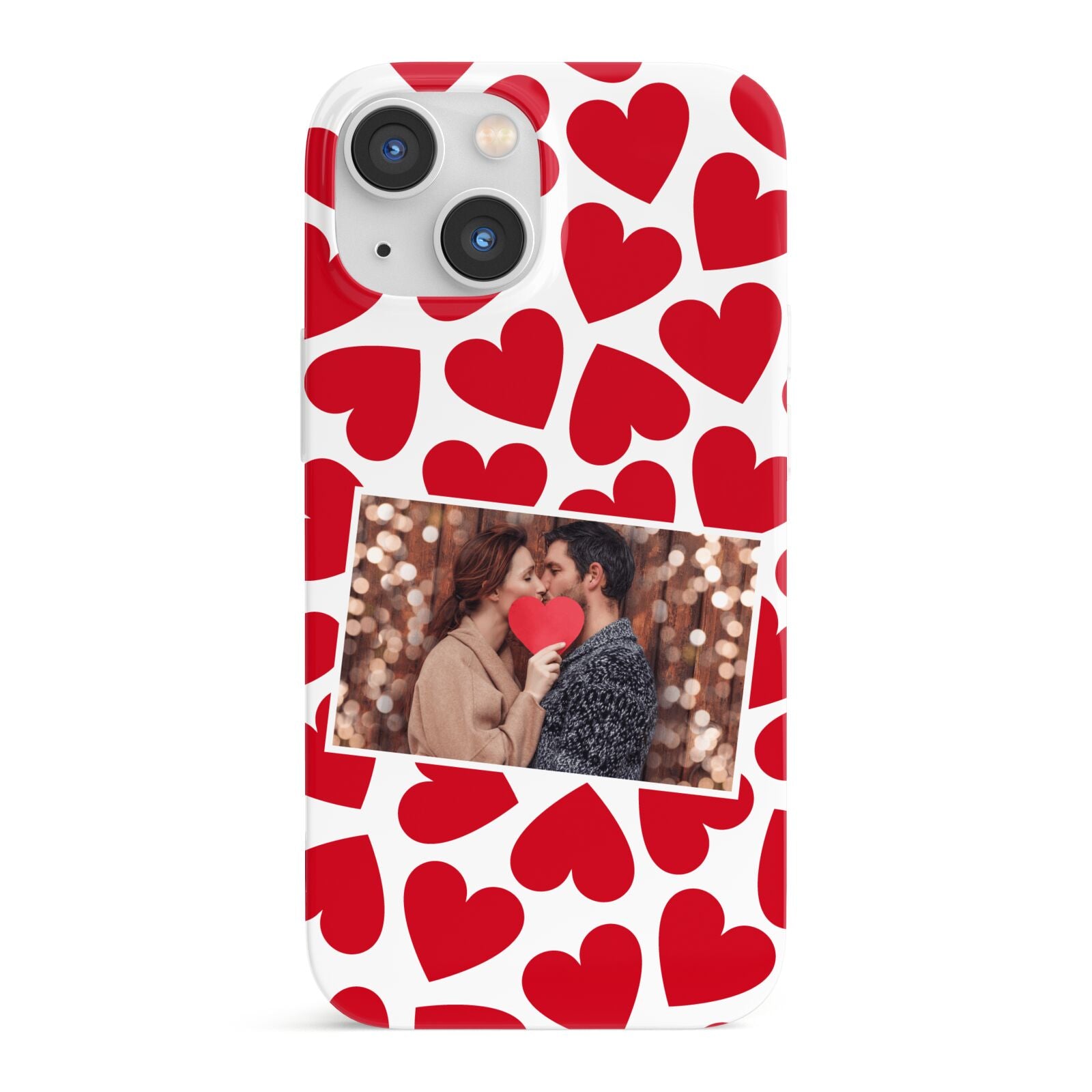 Valentines Day Heart Photo Personalised iPhone 13 Mini Full Wrap 3D Snap Case