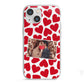 Valentines Day Heart Photo Personalised iPhone 13 Mini TPU Impact Case with White Edges