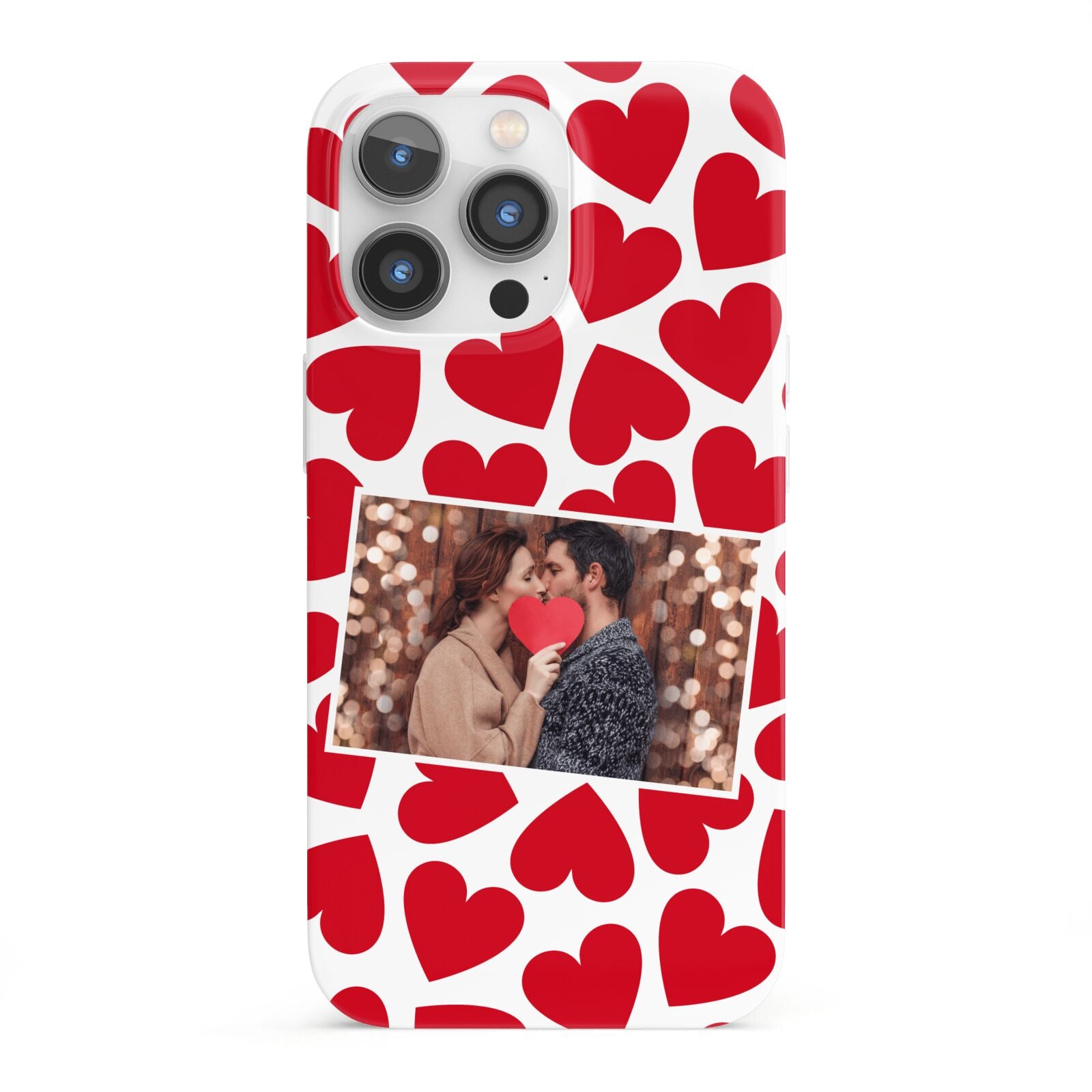 Valentines Day Heart Photo Personalised iPhone 13 Pro Full Wrap 3D Snap Case