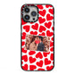 Valentines Day Heart Photo Personalised iPhone 13 Pro Max Black Impact Case on Silver phone