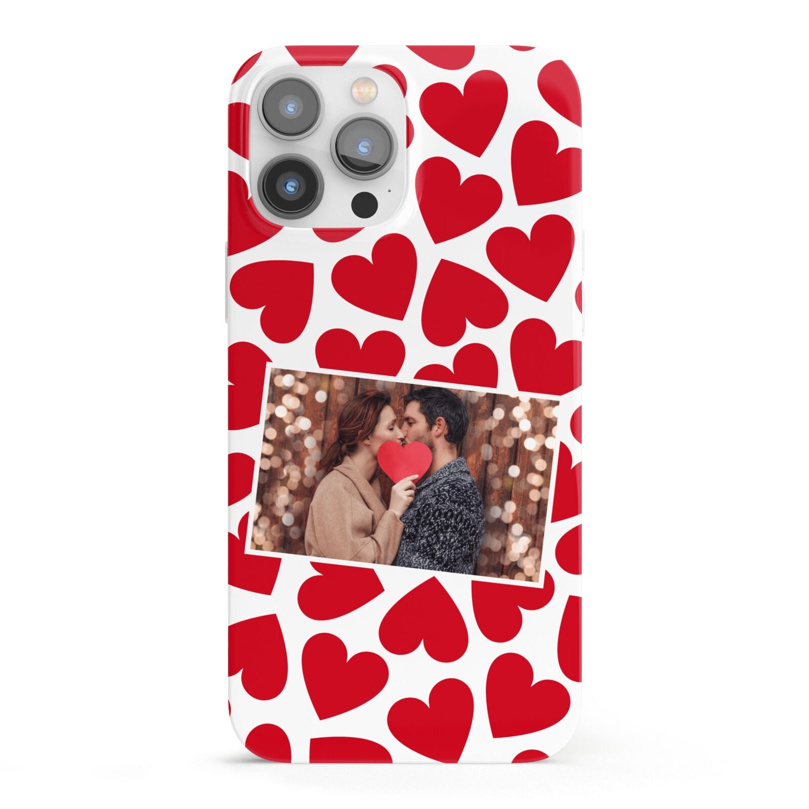 Valentines Day Heart Photo Personalised iPhone 13 Pro Max Full Wrap 3D Snap Case