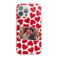 Valentines Day Heart Photo Personalised iPhone 13 Pro Max TPU Impact Case with Pink Edges