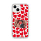 Valentines Day Heart Photo Personalised iPhone 14 Glitter Tough Case Starlight