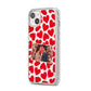 Valentines Day Heart Photo Personalised iPhone 14 Plus Clear Tough Case Starlight Angled Image