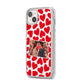 Valentines Day Heart Photo Personalised iPhone 14 Plus Glitter Tough Case Starlight Angled Image
