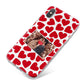 Valentines Day Heart Photo Personalised iPhone X Bumper Case on Silver iPhone