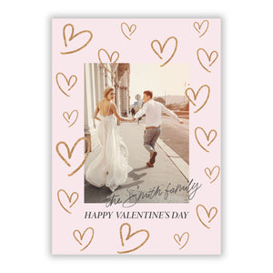 Valentines Day Newly Wed Photo Personalised Greetings Card