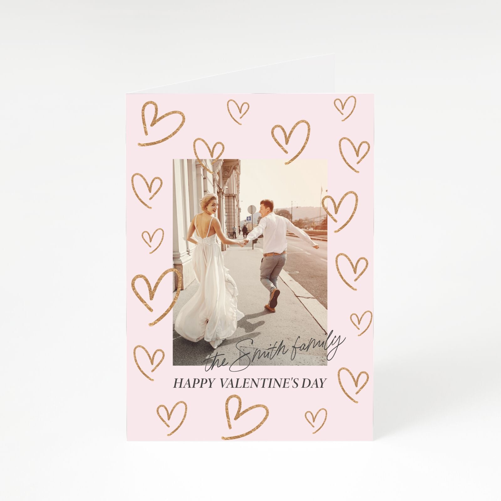 Valentines Day Newly Wed Photo Personalised A5 Greetings Card