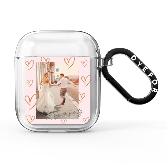 Valentines Day Newly Wed Photo Personalised AirPods Clear Case