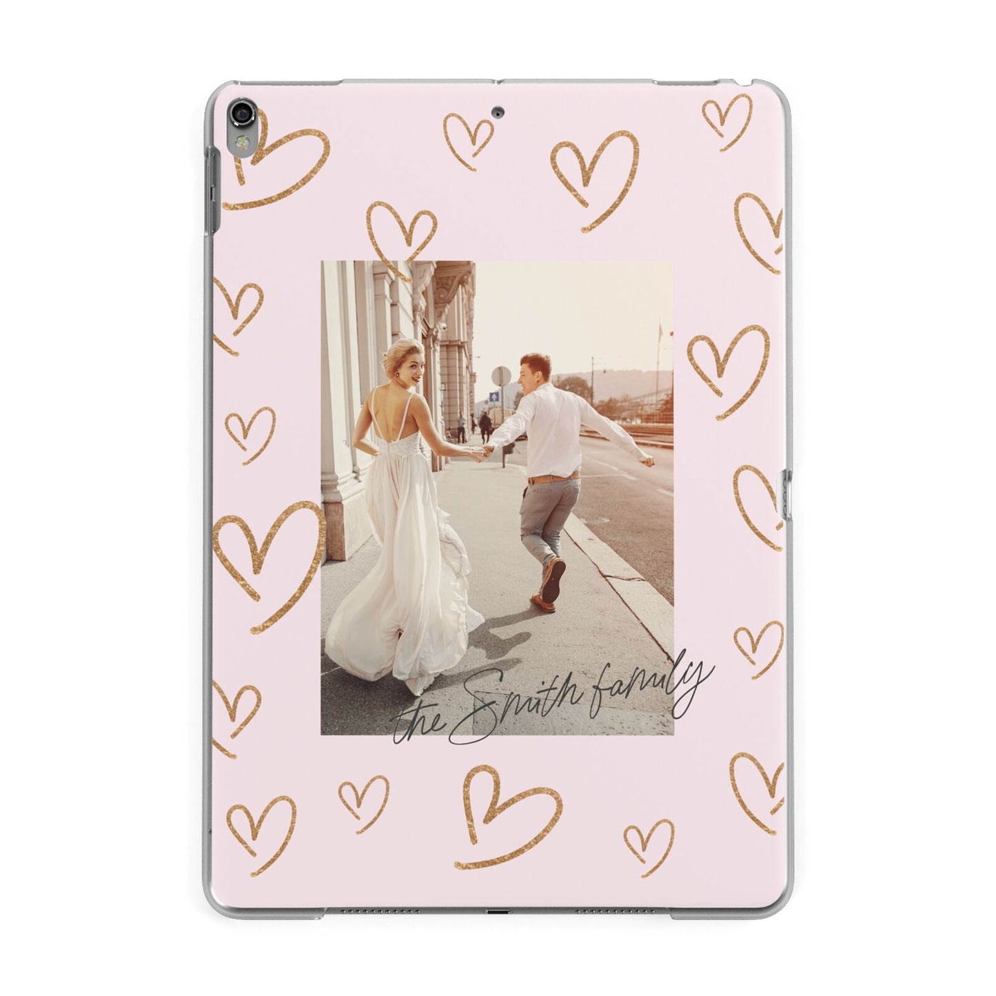 Valentines Day Newly Wed Photo Personalised Apple iPad Grey Case