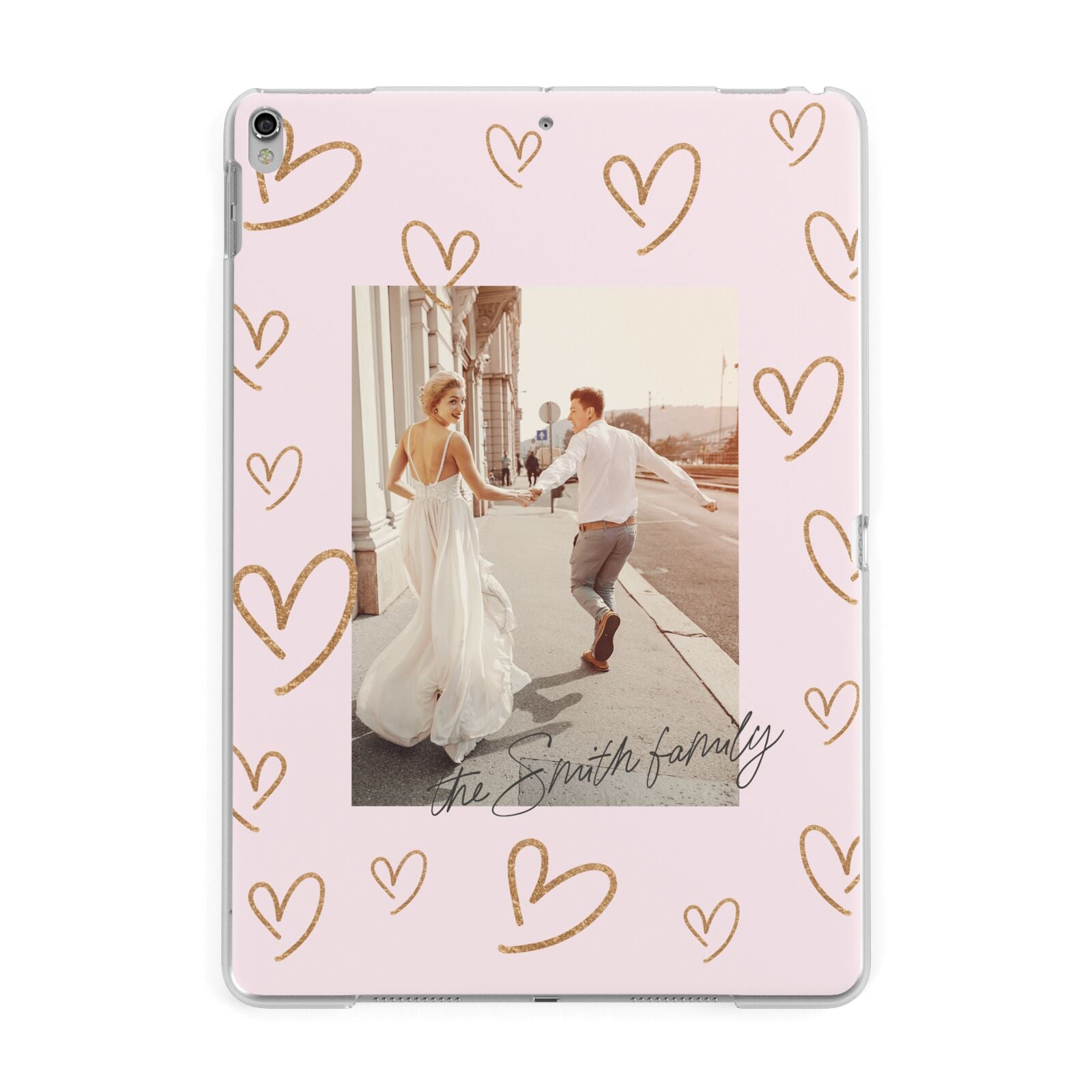 Valentines Day Newly Wed Photo Personalised Apple iPad Silver Case