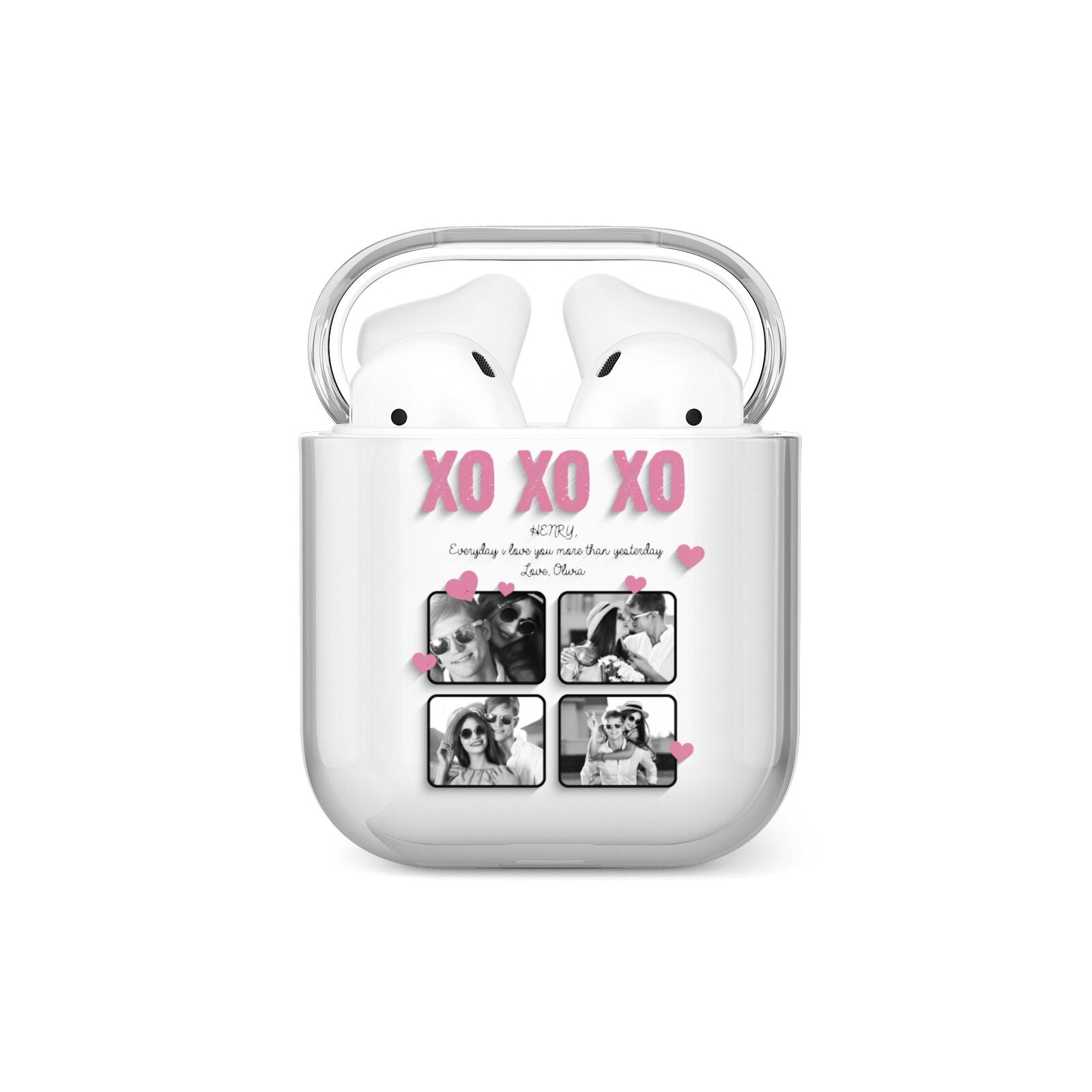 Valentines Day Photo Collage AirPods Case