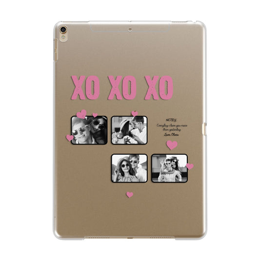 Valentines Day Photo Collage Apple iPad Gold Case