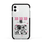 Valentines Day Photo Collage Apple iPhone 11 in White with Black Impact Case