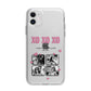 Valentines Day Photo Collage Apple iPhone 11 in White with Bumper Case