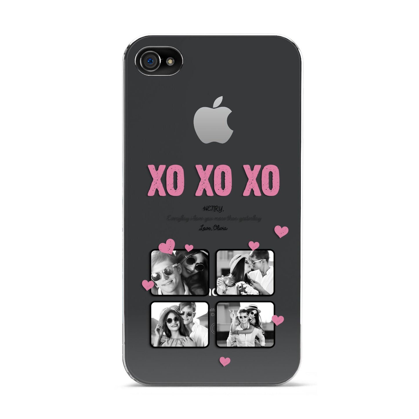 Valentines Day Photo Collage Apple iPhone 4s Case