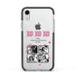 Valentines Day Photo Collage Apple iPhone XR Impact Case Black Edge on Silver Phone