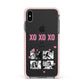 Valentines Day Photo Collage Apple iPhone Xs Max Impact Case Pink Edge on Black Phone