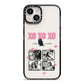 Valentines Day Photo Collage iPhone 14 Black Impact Case on Silver phone