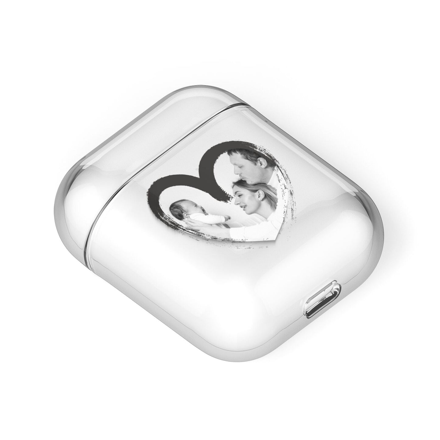 Valentines Day Photo Personalised AirPods Case Laid Flat