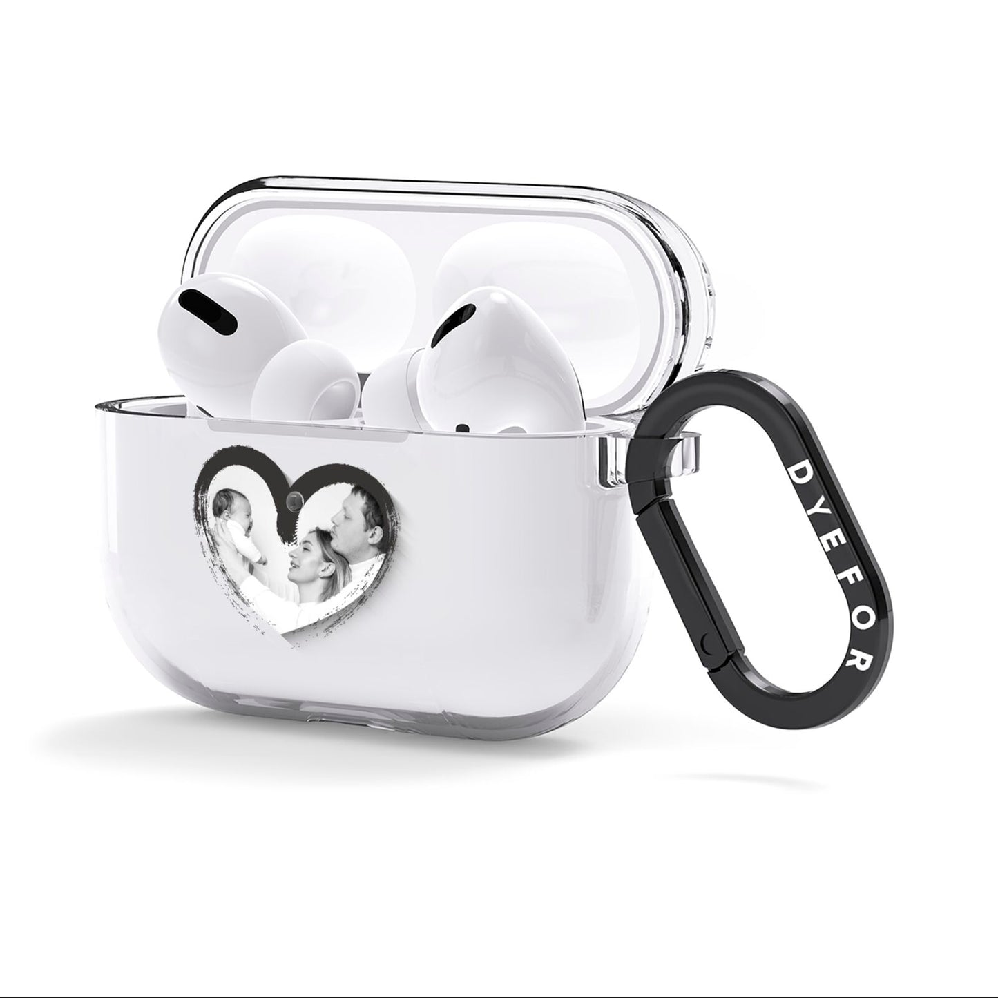 Valentines Day Photo Personalised AirPods Clear Case 3rd Gen Side Image