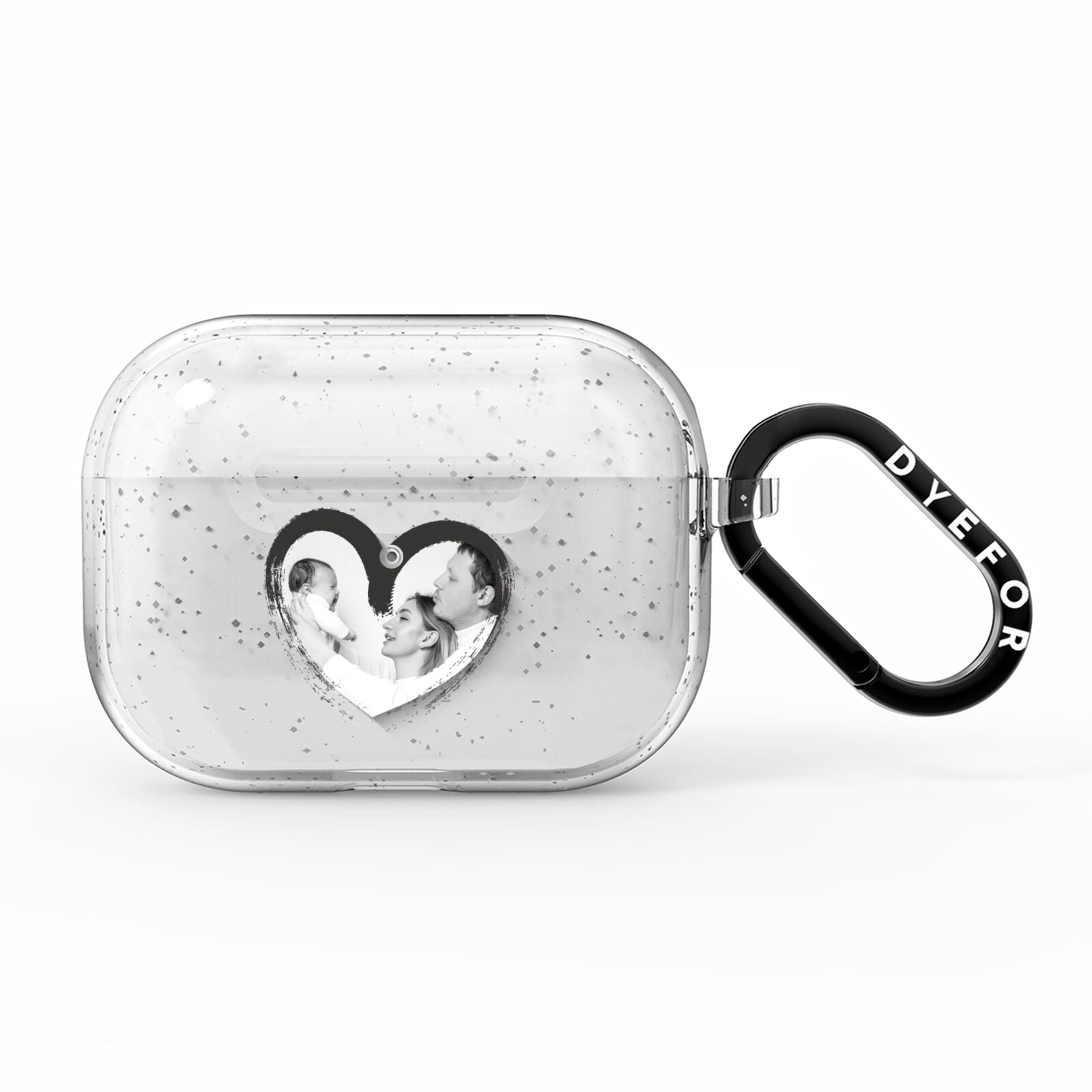 Valentines Day Photo Personalised AirPods Pro Glitter Case