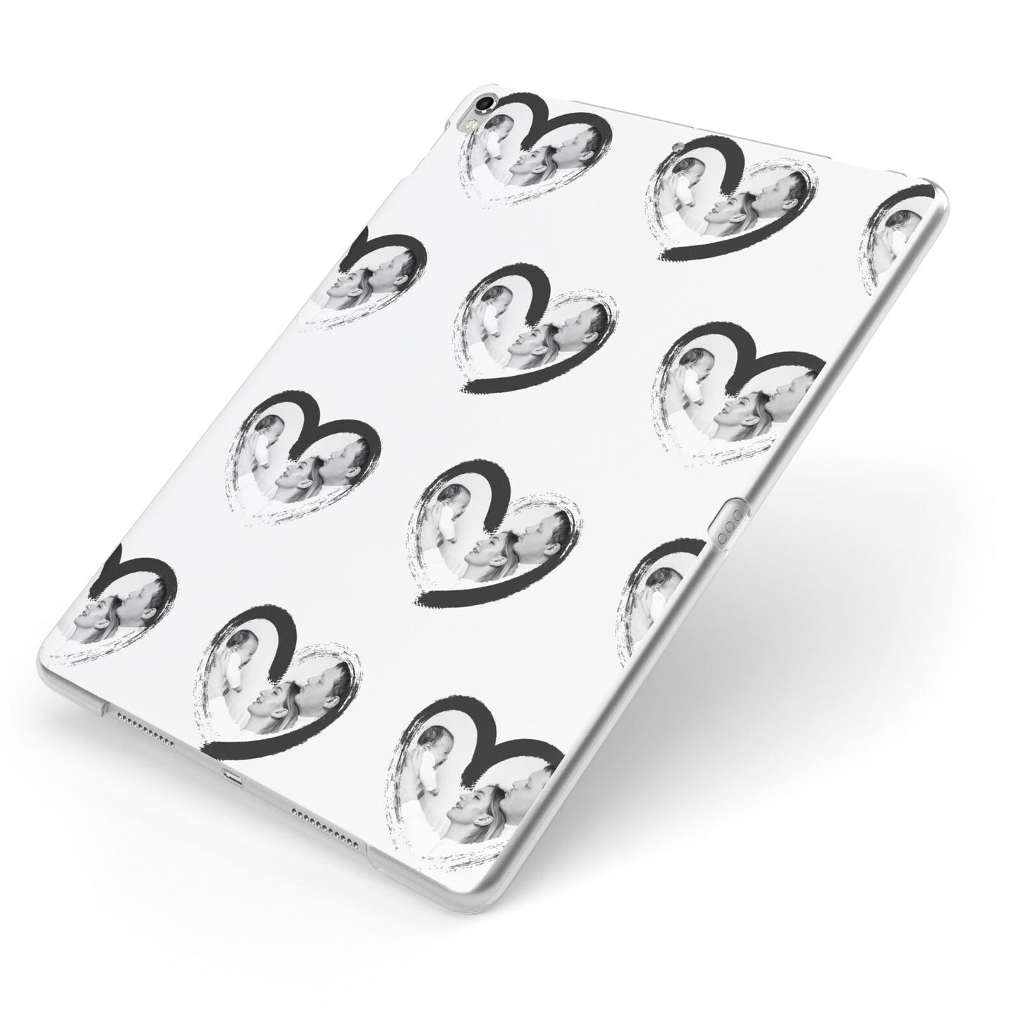 Valentines Day Photo Personalised Apple iPad Case on Silver iPad Side View