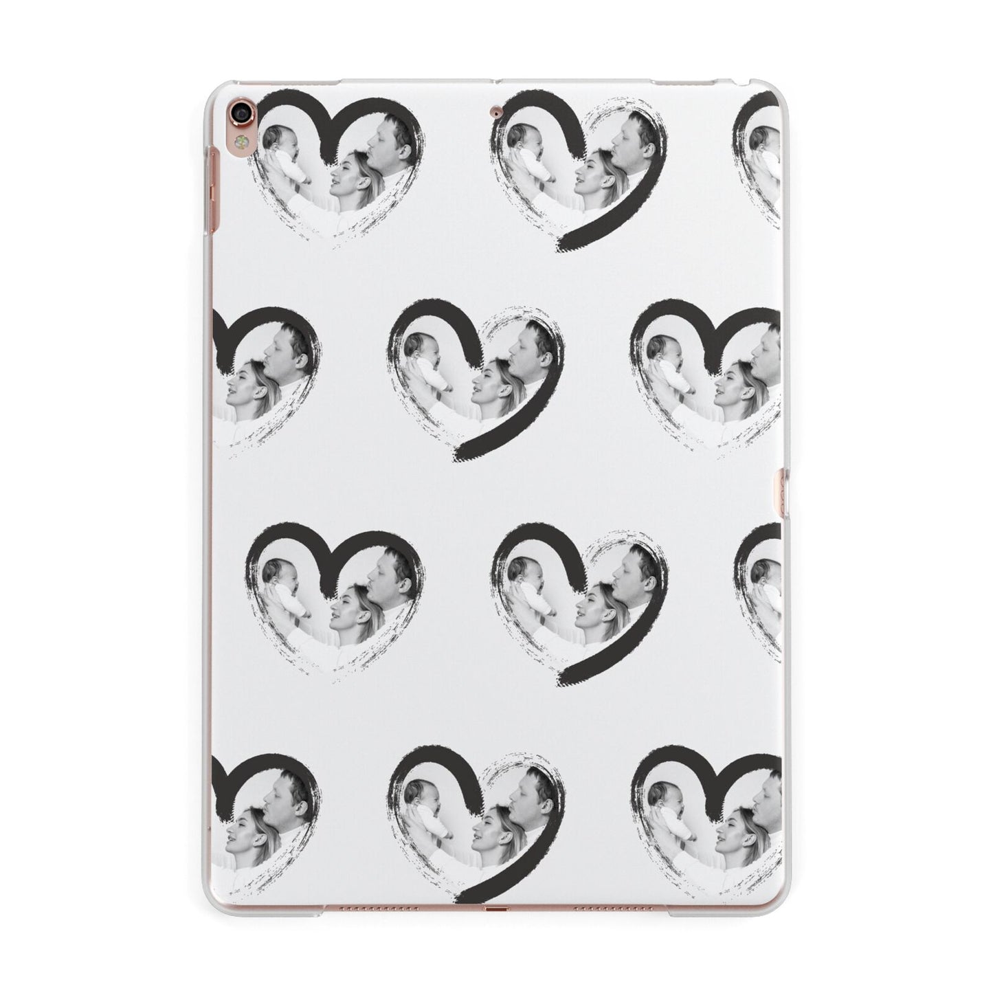 Valentines Day Photo Personalised Apple iPad Rose Gold Case