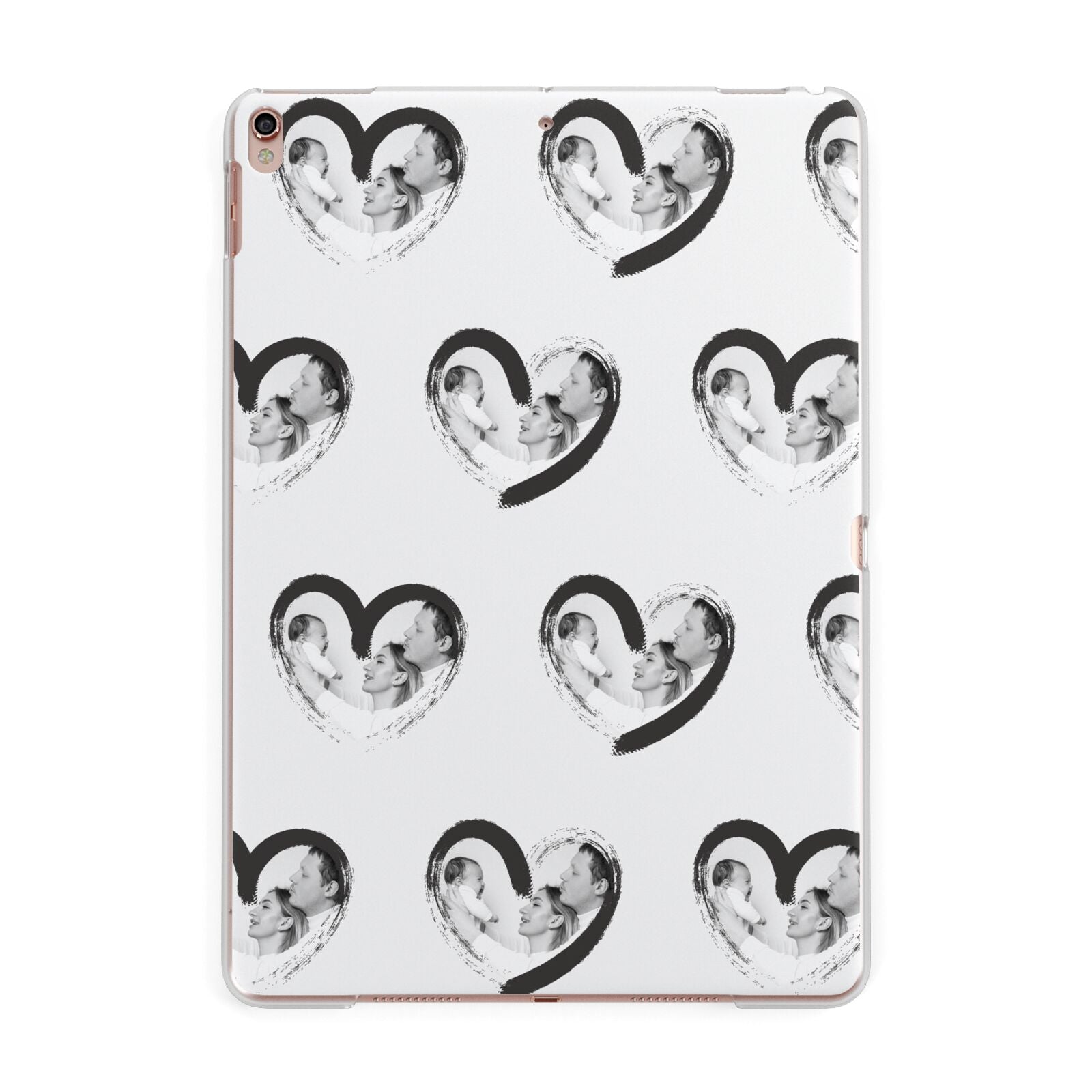 Valentines Day Photo Personalised Apple iPad Rose Gold Case