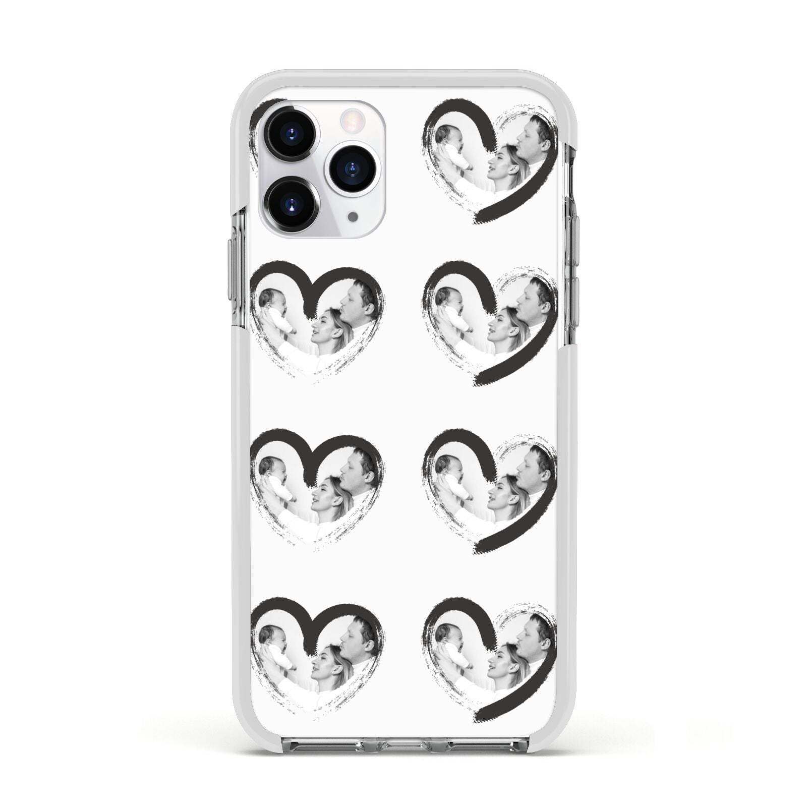 Valentines Day Photo Personalised Apple iPhone 11 Pro in Silver with White Impact Case