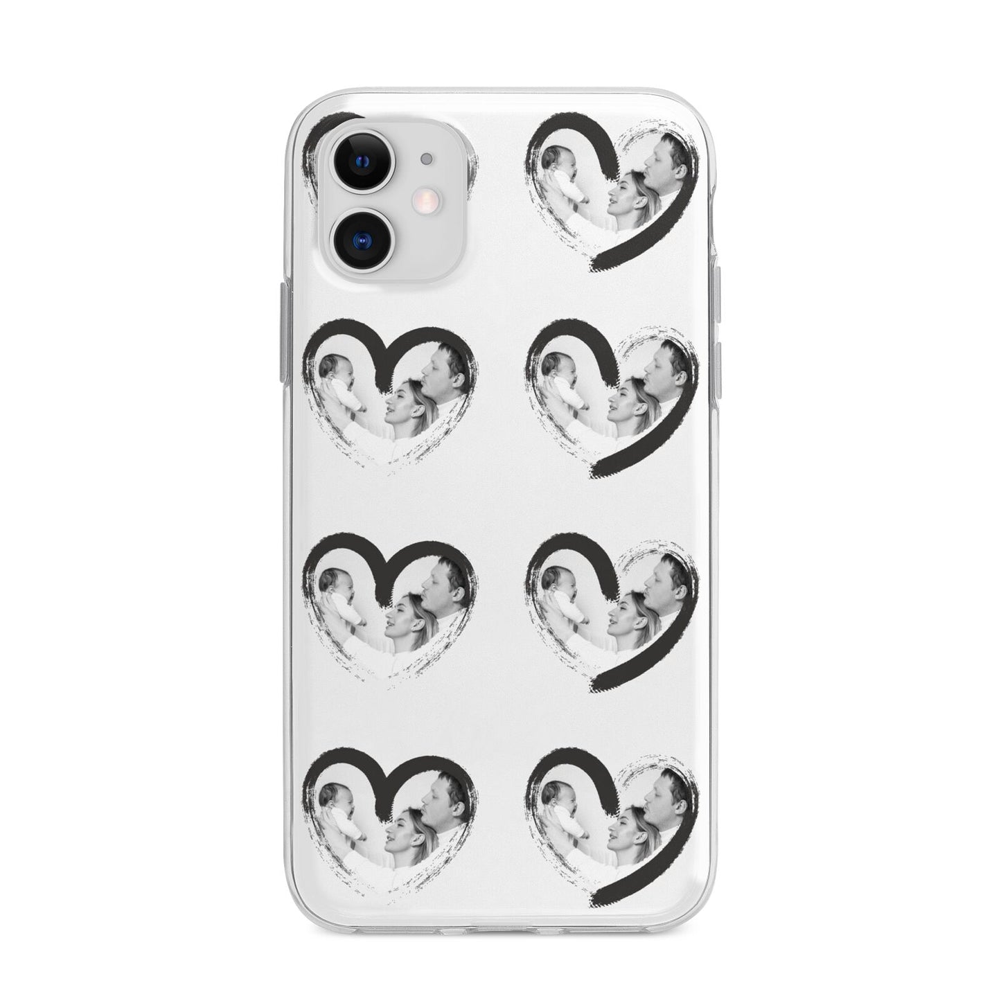 Valentines Day Photo Personalised Apple iPhone 11 in White with Bumper Case