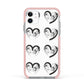 Valentines Day Photo Personalised Apple iPhone 11 in White with Pink Impact Case