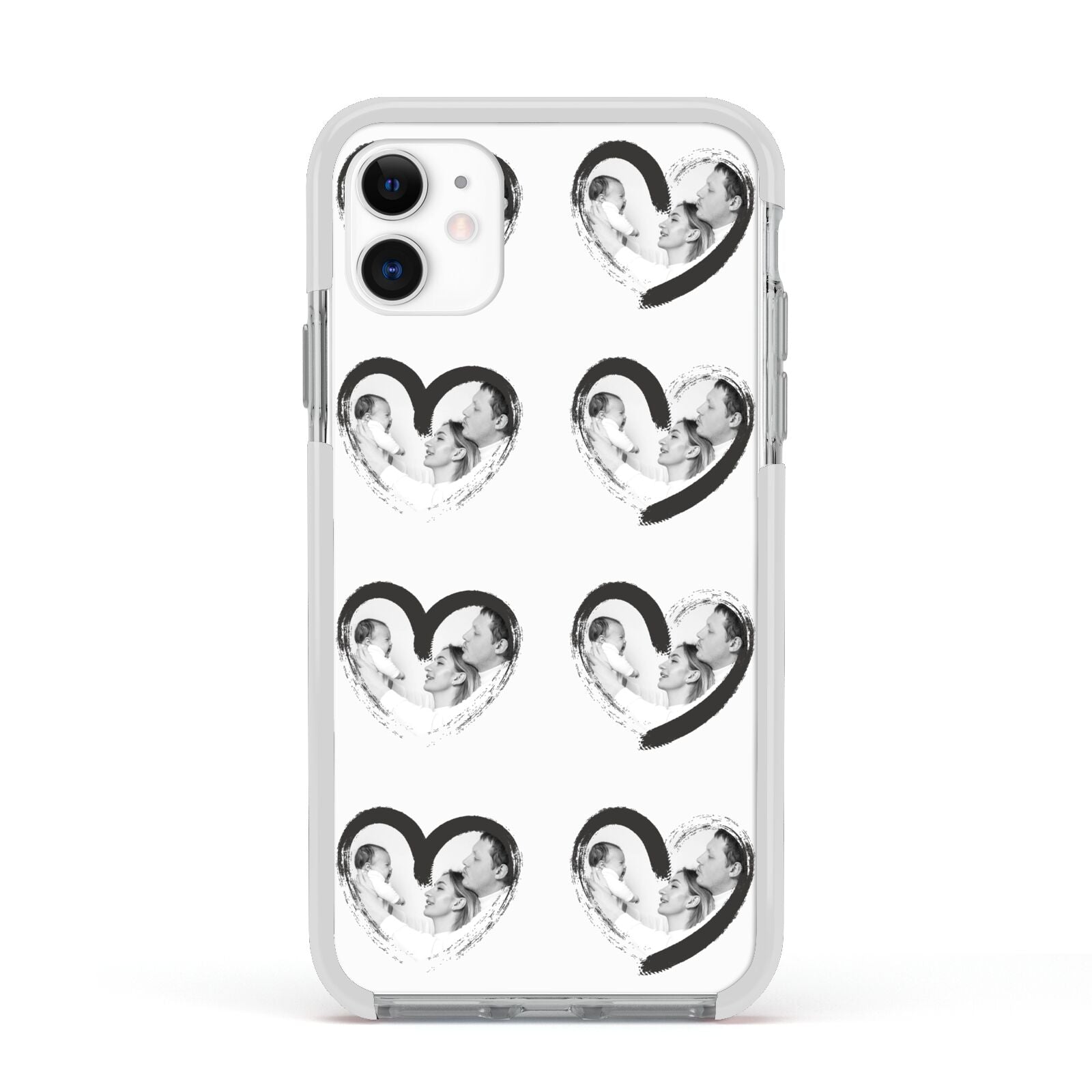 Valentines Day Photo Personalised Apple iPhone 11 in White with White Impact Case
