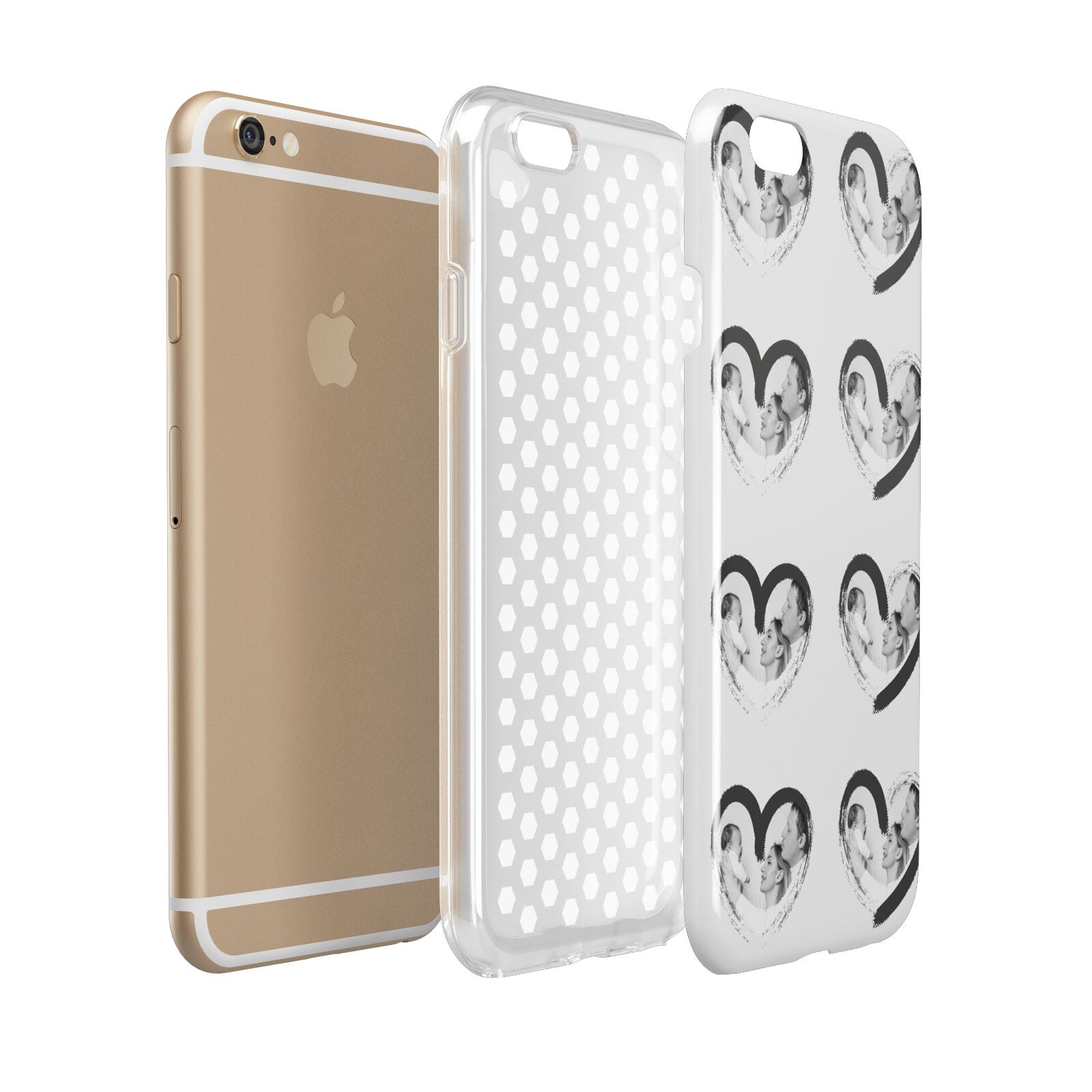 Valentines Day Photo Personalised Apple iPhone 6 3D Tough Case Expanded view
