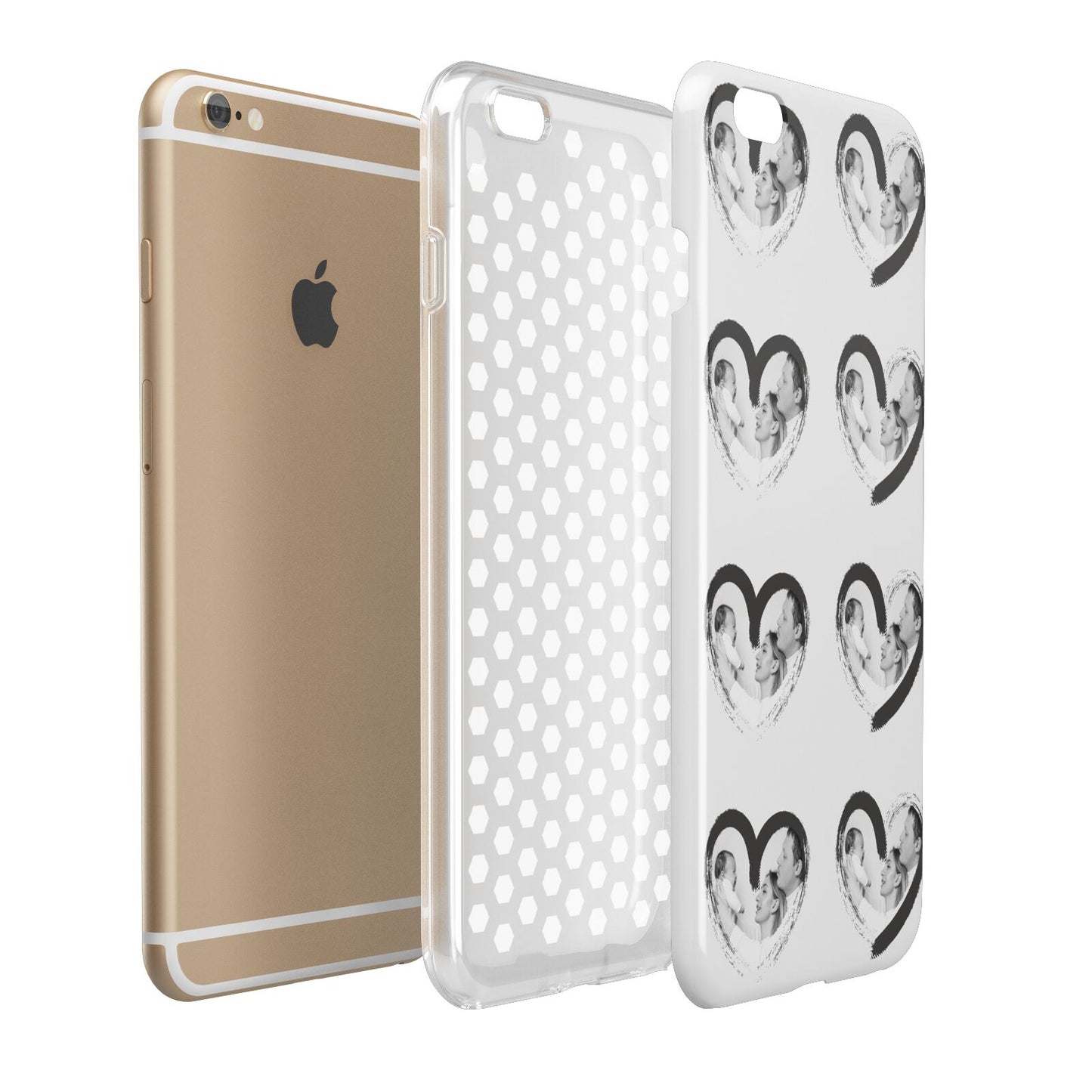 Valentines Day Photo Personalised Apple iPhone 6 Plus 3D Tough Case Expand Detail Image