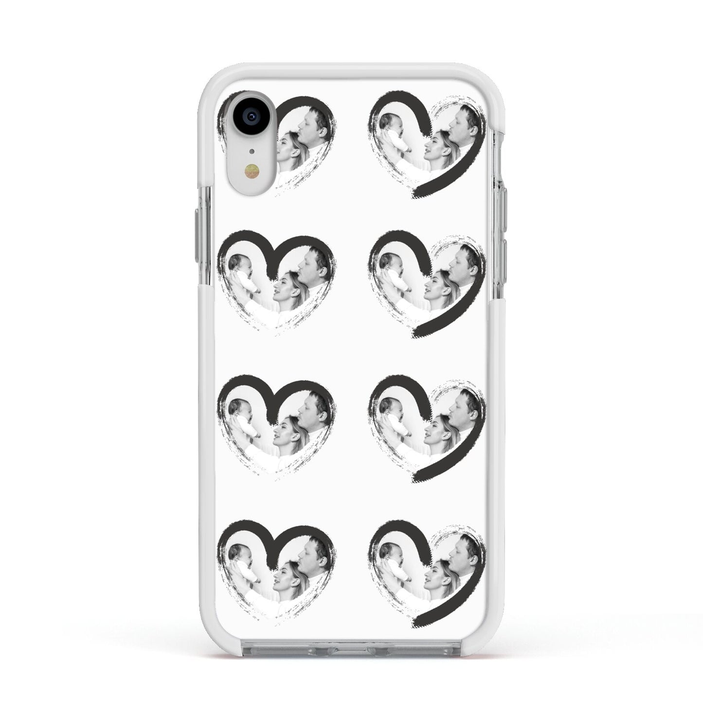 Valentines Day Photo Personalised Apple iPhone XR Impact Case White Edge on Silver Phone