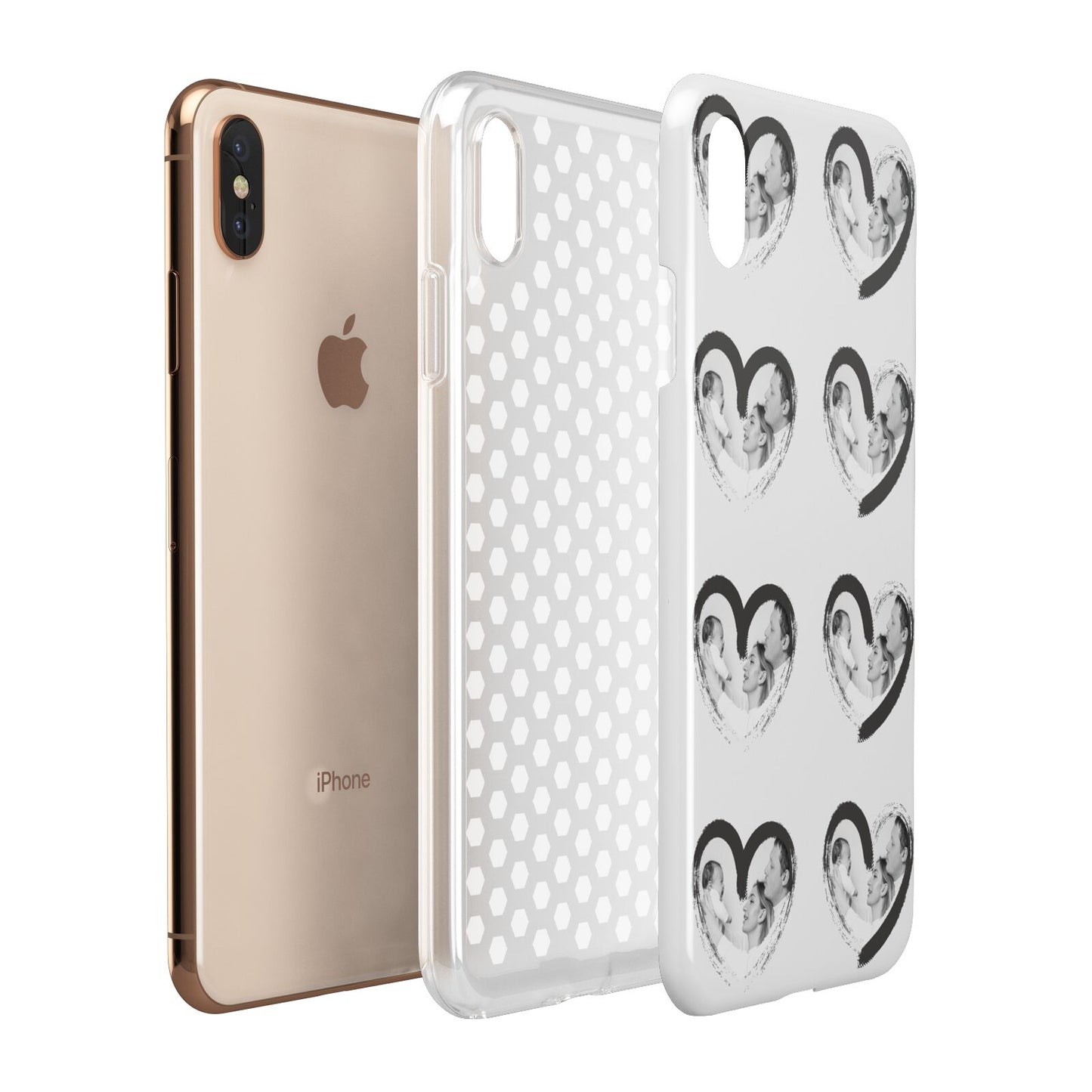 Valentines Day Photo Personalised Apple iPhone Xs Max 3D Tough Case Expanded View