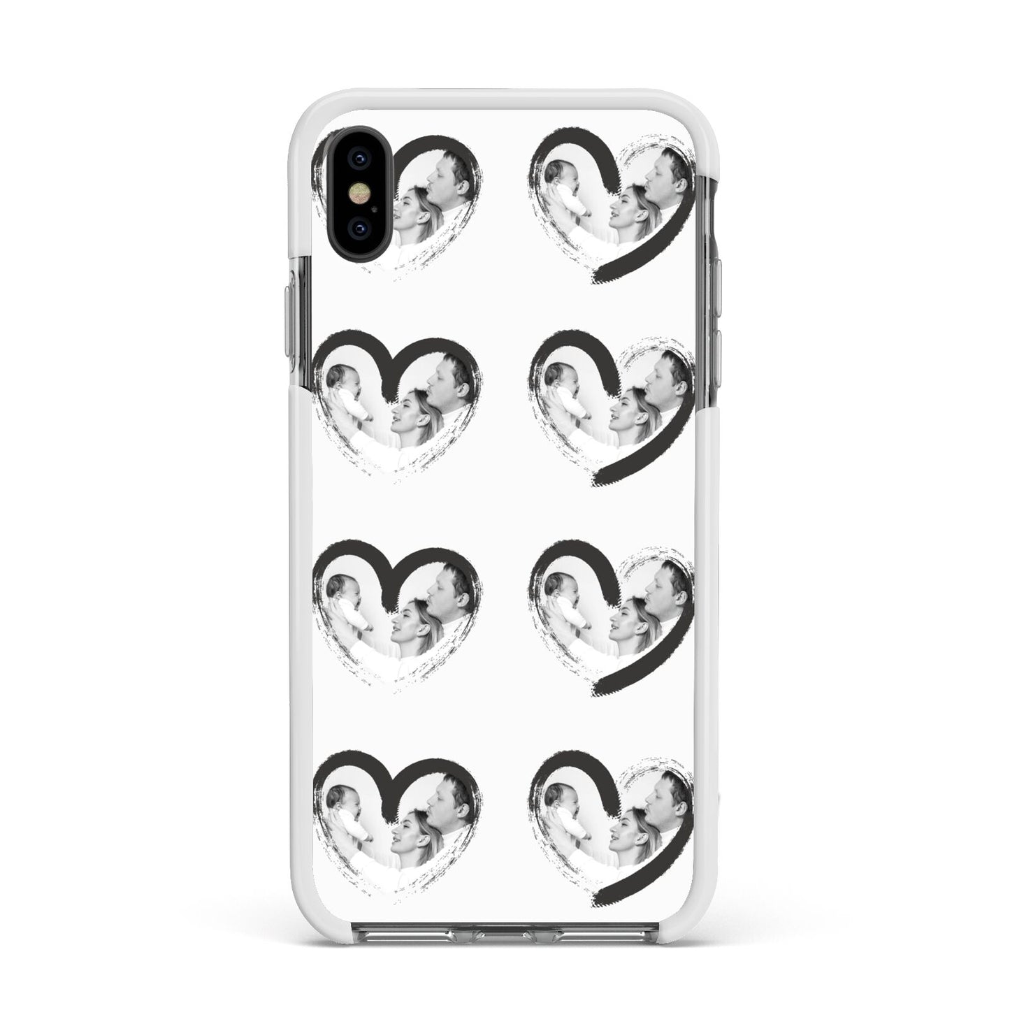 Valentines Day Photo Personalised Apple iPhone Xs Max Impact Case White Edge on Black Phone