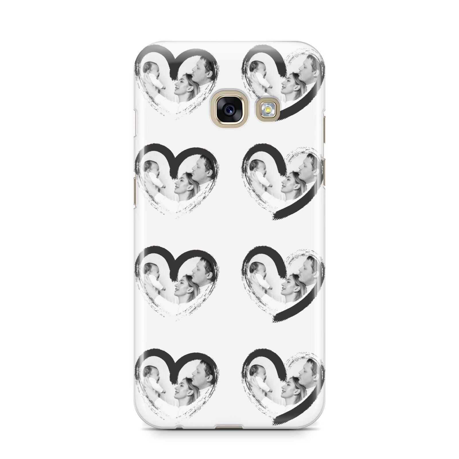 Valentines Day Photo Personalised Samsung Galaxy A3 2017 Case on gold phone