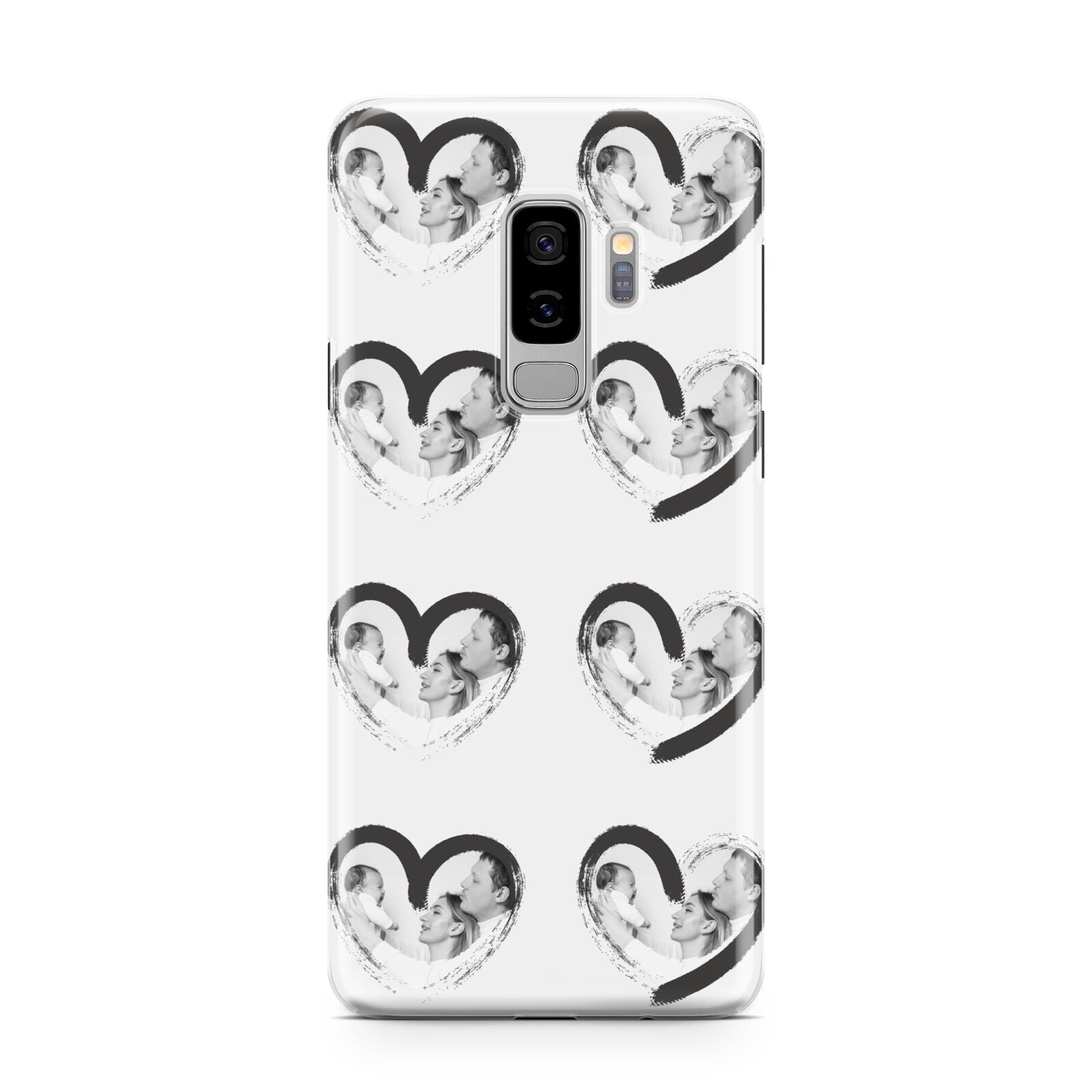 Valentines Day Photo Personalised Samsung Galaxy S9 Plus Case on Silver phone