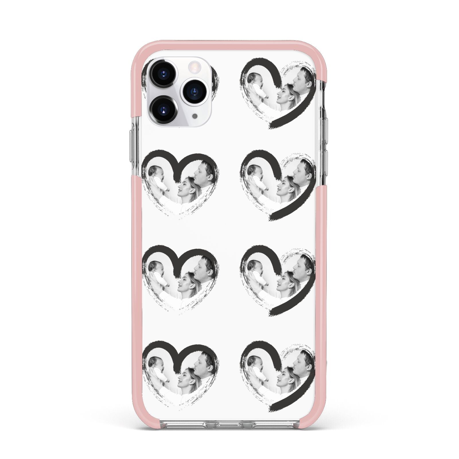 Valentines Day Photo Personalised iPhone 11 Pro Max Impact Pink Edge Case