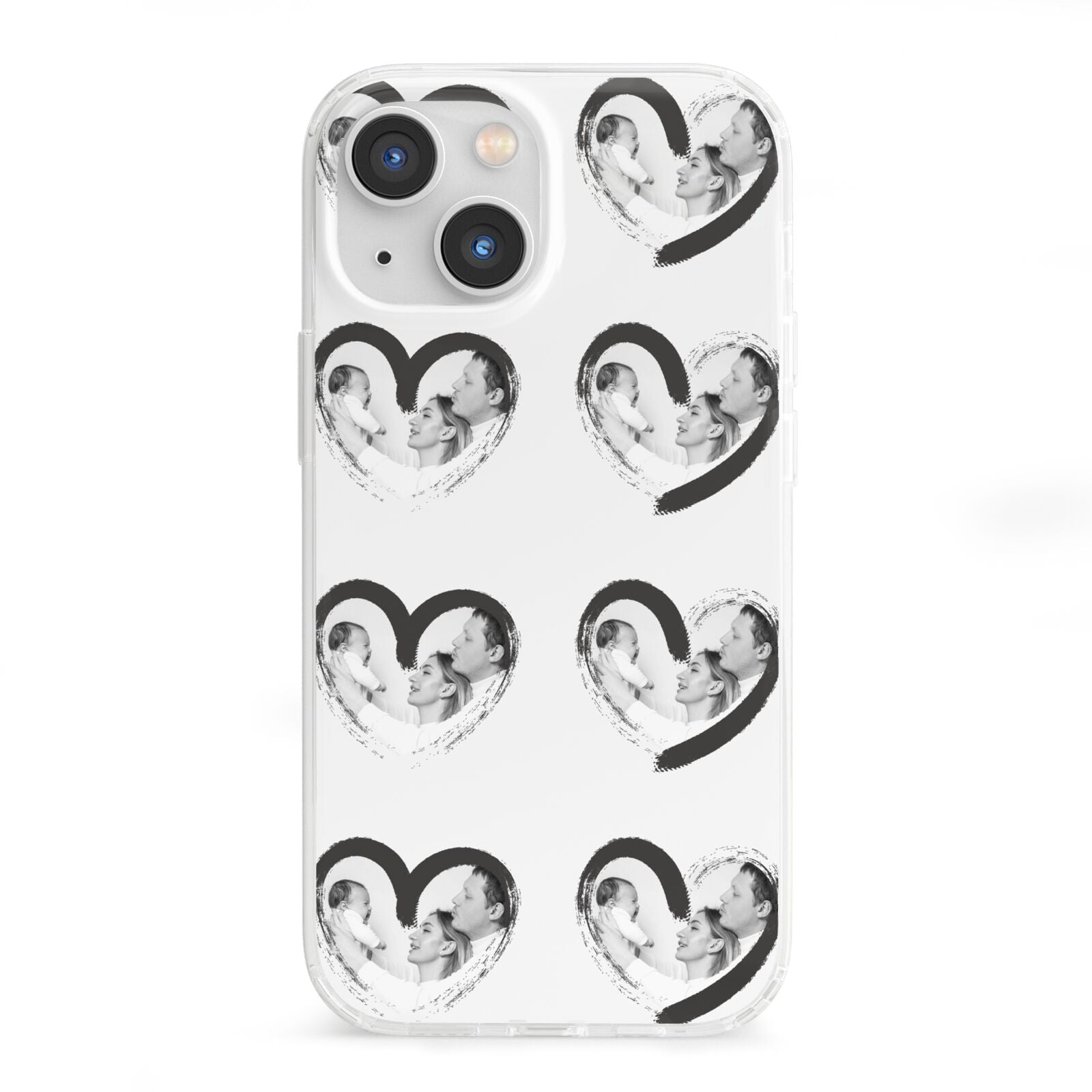 Valentines Day Photo Personalised iPhone 13 Mini Clear Bumper Case
