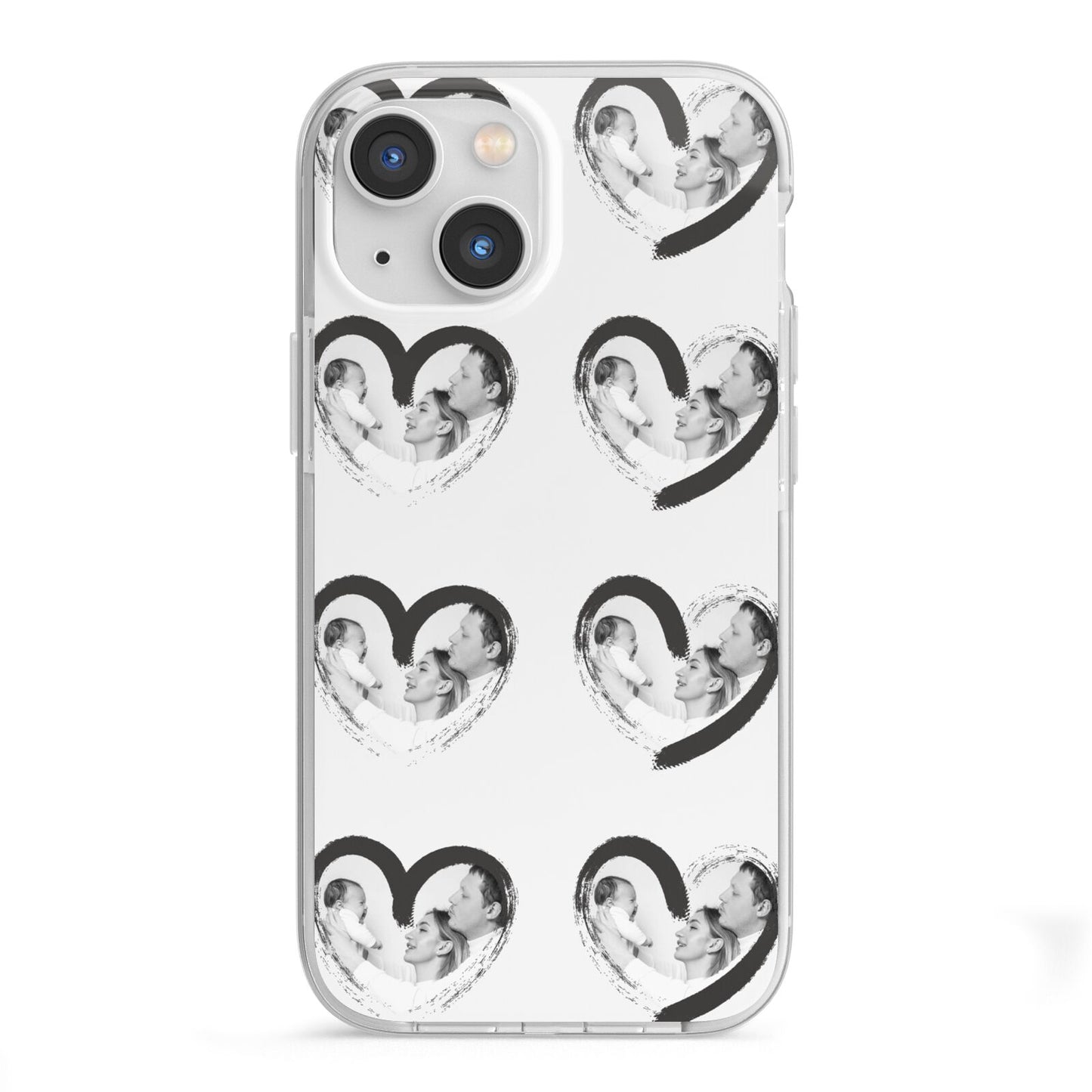 Valentines Day Photo Personalised iPhone 13 Mini TPU Impact Case with White Edges