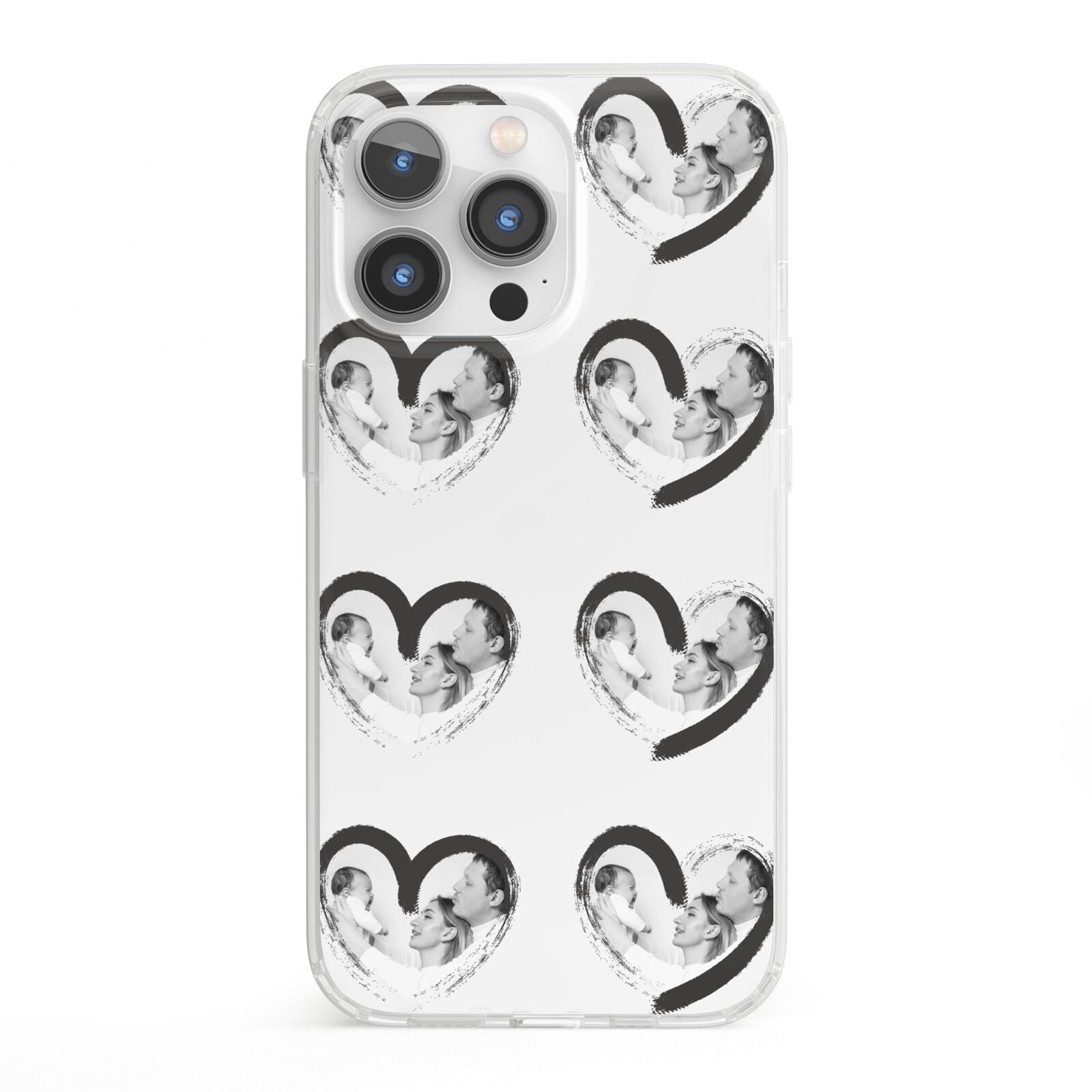 Valentines Day Photo Personalised iPhone 13 Pro Clear Bumper Case