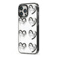 Valentines Day Photo Personalised iPhone 13 Pro Max Black Impact Case Side Angle on Silver phone